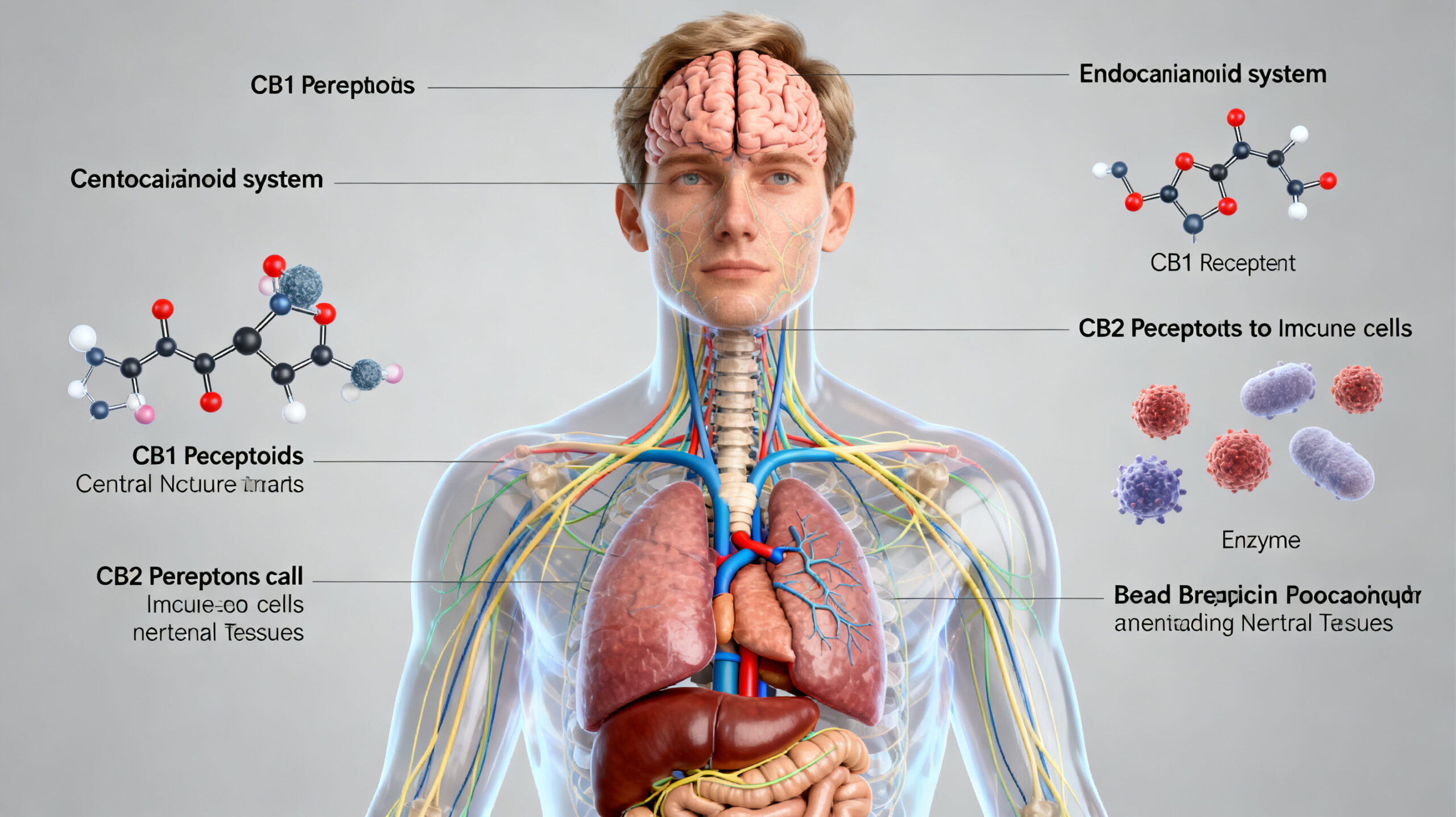 Ilustración del Sistema Endocannabinoide humano