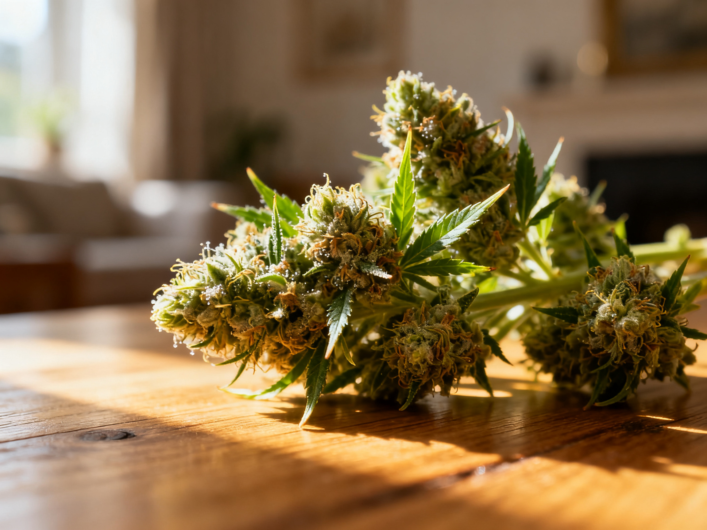 Flores frescas de CBD en buen estado