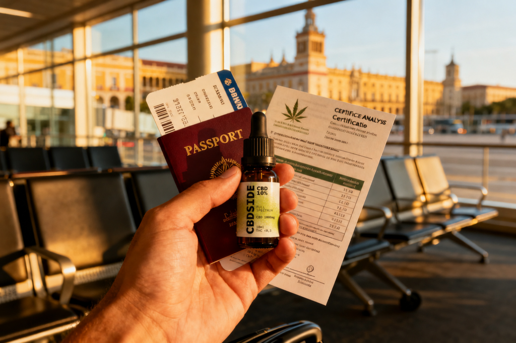 Pasaporte con etiqueta de CBD para viaje legal